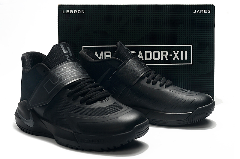2020 Nike LeBron James Ambassador 12 Cool Black Shoes